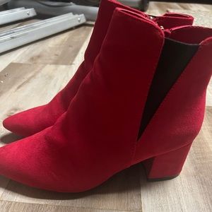 Womens Red Booties